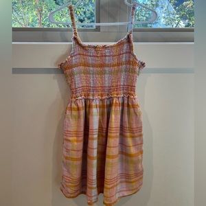 Orange/Yellow/Pink/Light Blue Plaid American Eagle Dress - Small